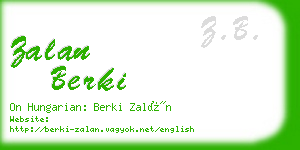 zalan berki business card